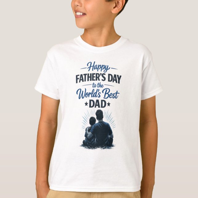 T-shirt Meilleur Papa du Monde | Conception de Cadeau de F (Devant)