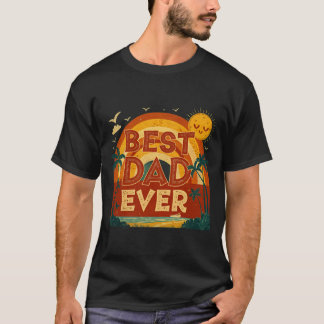 T-shirt Meilleur papa du monde coucher de soleil