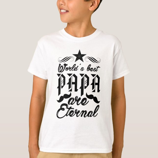 T-shirt Meilleur Papa du monde - Fête des pères d'amour ét (Devant)