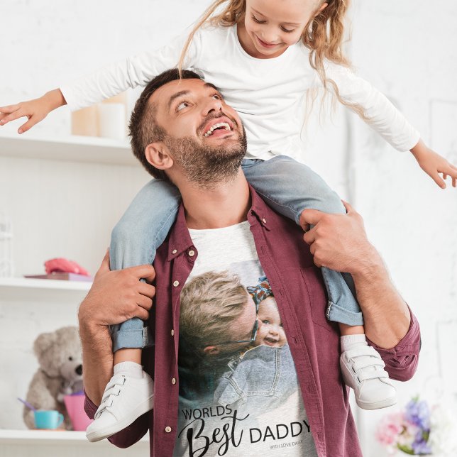 T-shirt Meilleur papa du monde | Photo (Créateur téléchargé)
