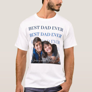T-shirt Meilleur Papa Ensemble Cadeau avec Photos d'Enfant