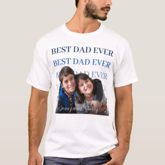 T-shirt Meilleur Papa Ensemble Cadeau avec Photos d'Enfant