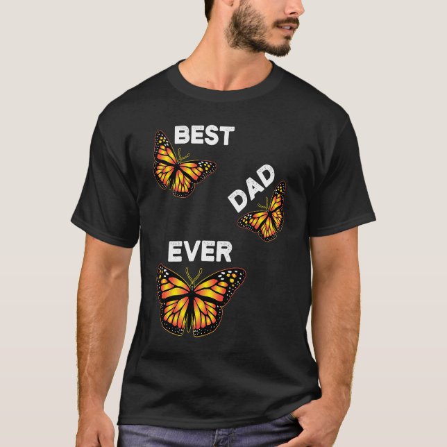 T-shirt Meilleur Papa Entomologiste Papa Ever Monarch Papi (Devant)