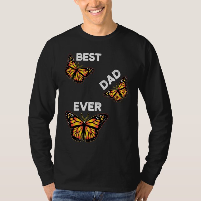 T-shirt Meilleur Papa Entomologiste Papa Ever Monarch Papi (Devant)