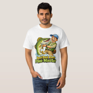 T-shirt Meilleur Papa Ever Pike Master dessin animé drôle 