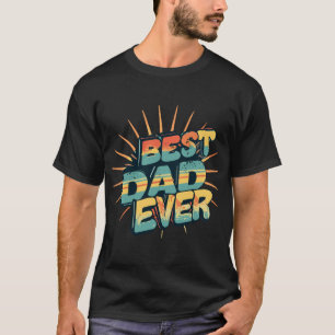 T-shirt Meilleur Papa Ever Vintage coucher de soleil rétr