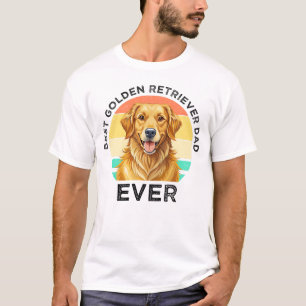 T-shirt Meilleur Papa Golden Retriever de tous les temps