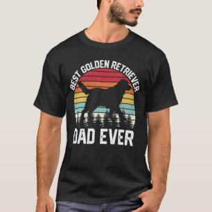 T-shirt Meilleur Papa Golden Retriever Papa Chien Doré Pou