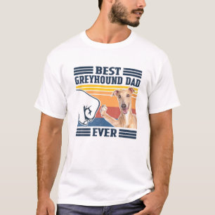 T-shirt Meilleur papa Greyhound pour homme, drôle, amateur