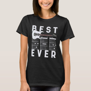 T-shirt Meilleur Papa Guitariste Hommes Rock Instrument Mu