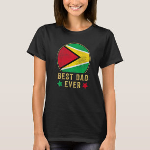 T-shirt Meilleur papa guyanais pour hommes Pays Guyana