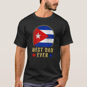 T-shirt Meilleur Papa Homme Déjà Cubain Père Cuba Drapeau