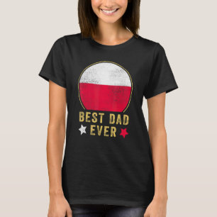 T-shirt Meilleur Papa Homme Polonais Drapeau Pologne