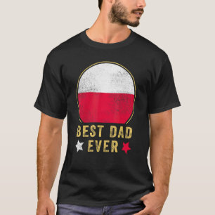 T-shirt Meilleur Papa Homme Polonais Fierté Pays Pologne F