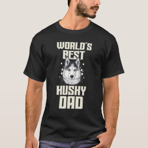 T-shirt Meilleur Papa Husky du Monde pour Hommes Citation