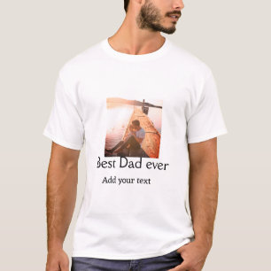 T-shirt Meilleur papa jamais ajouter nom image fête des pè