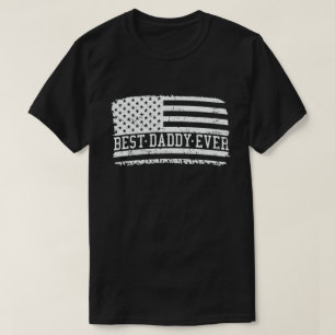 T-shirt Meilleur papa jamais Américain Drapeau Vintage Pa
