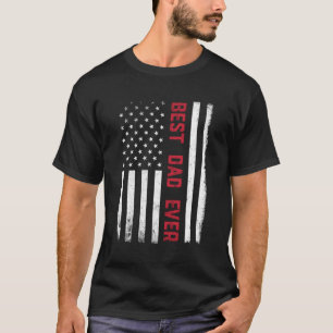 T-shirt Meilleur papa jamais américain nous drapeau 4 juil