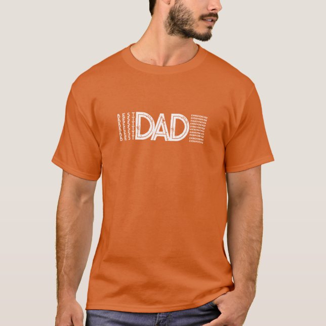 T-shirt Meilleur Papa Jamais Audacieux Typographie Cadeau (Devant)