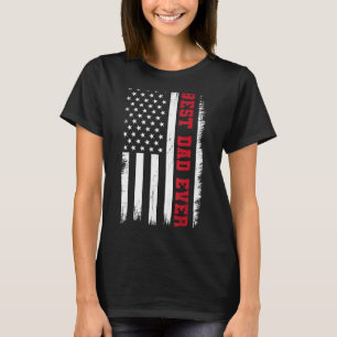 T-shirt Meilleur Papa Jamais Avec Nous Drapeau Américain A