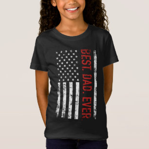 T-Shirt Meilleur papa jamais cadeau drapeau américain amér