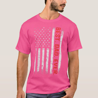 T-shirt Meilleur papa Jamais Chemise US Drapeau américain