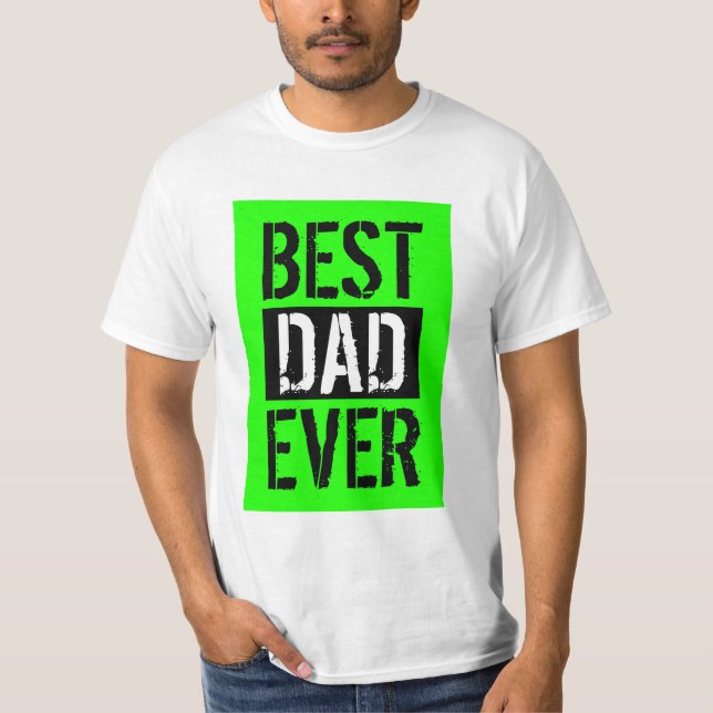T-shirt Meilleur papa Jamais Cool Vert Fête des pères noir (Devant)