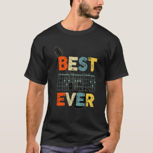 T-shirt Meilleur Papa Jamais Cordes de Guitare Pour Musici