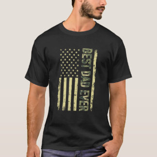 T-shirt Meilleur papa jamais drapeau américain cadeau pour