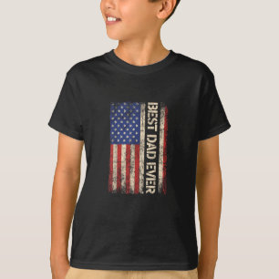 T-shirt Meilleur Papa Jamais Drapeau Américain Cadeaux pou