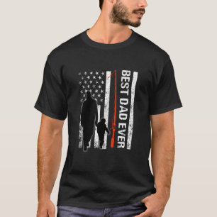 T-shirt meilleur papa jamais drapeau américain le mieux po