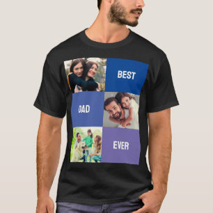 T-shirt Meilleur papa jamais Fête des pères 3 Collage ph