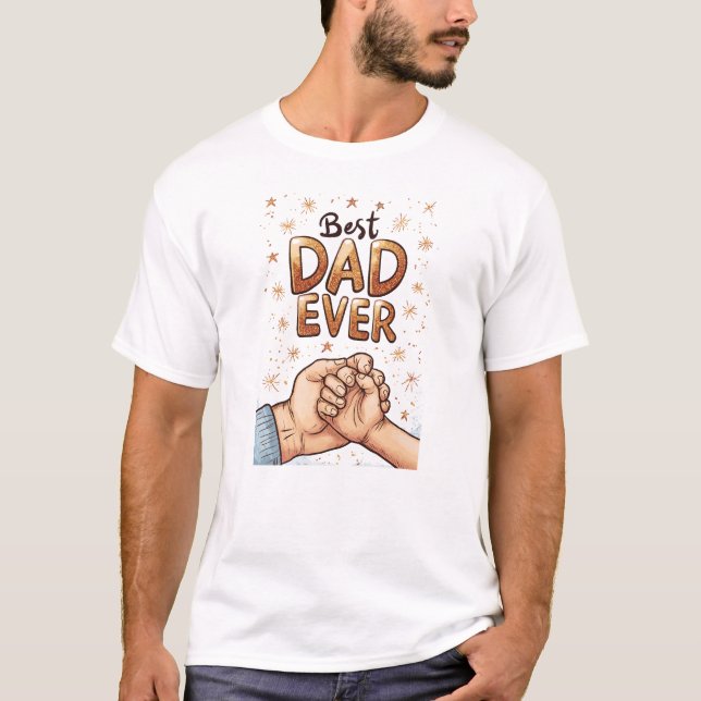 T-shirt Meilleur papa jamais - Fête des pères Bond Art (Devant)