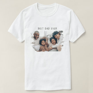 T-shirt Meilleur Papa Jamais Fête des pères Photo Famille 