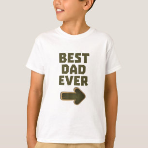 T-shirt Meilleur Papa Jamais Flèche Graphique Logo