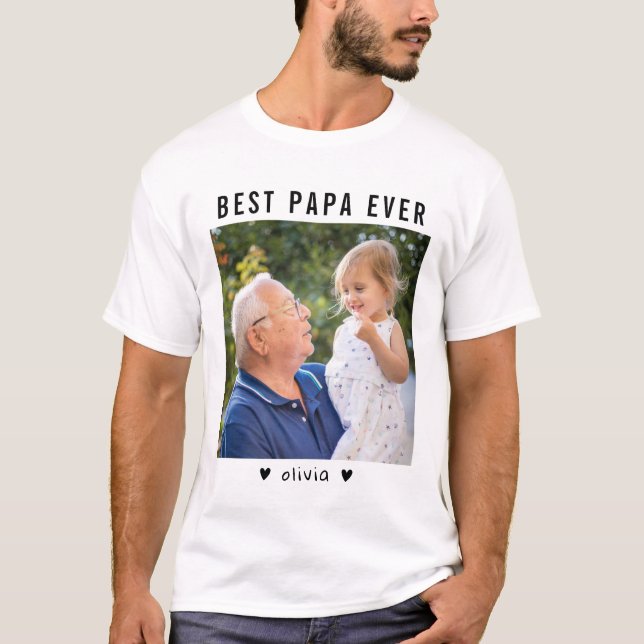 T-shirt Meilleur Papa Jamais Grand-Père Et Grand-Enfant Ph (Devant)