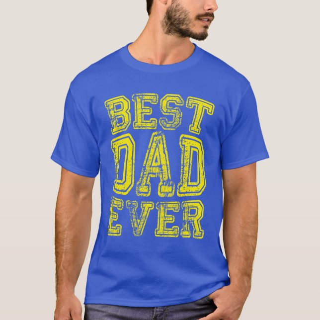 T-shirt Meilleur papa jamais Grunge Style SuperPapa (Devant)