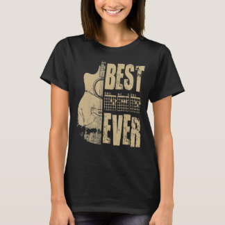T-shirt Meilleur Papa Jamais Guitariste Rétro Guitariste V