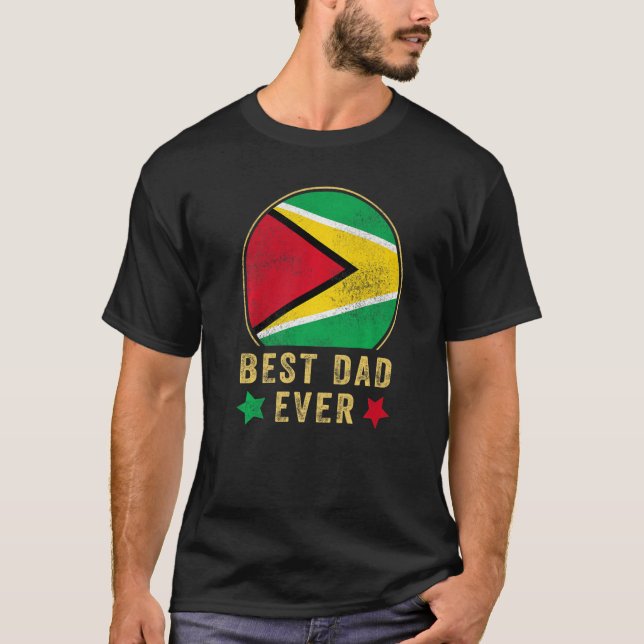 T-shirt Meilleur papa jamais Guyane Père Pays Guyana (Devant)