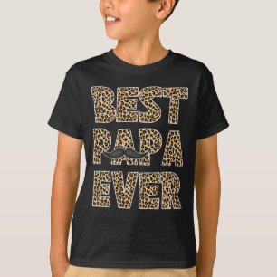 T-shirt Meilleur Papa Jamais Leopard Plaid Fête des pères