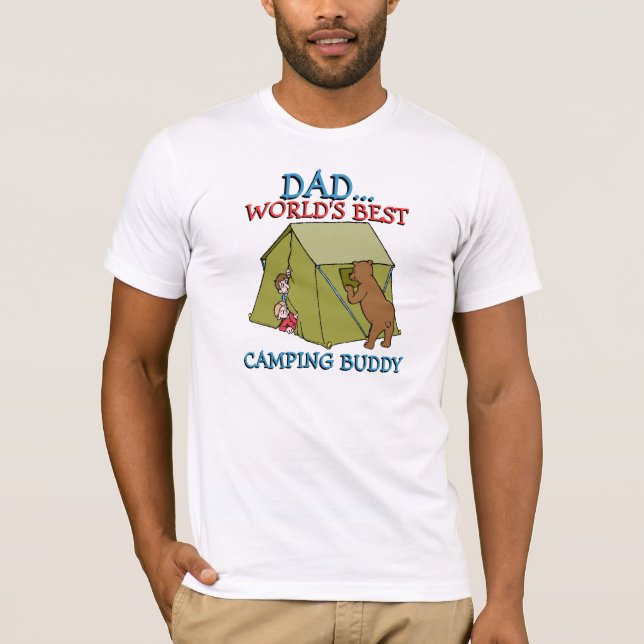 T-shirt Meilleur Papa Jamais Nature Camping Camping Buddy (Devant)