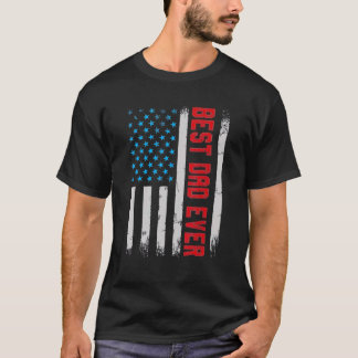T-shirt Meilleur papa jamais nous Drapeau 4 juillet Fun Fê