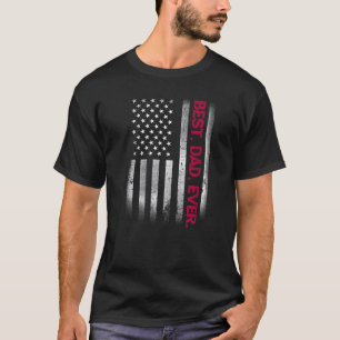T-shirt Meilleur Papa Jamais Nous Drapeau Américain Pour L