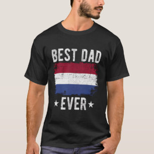 T-shirt Meilleur papa jamais Pays-Bas Drapeau Meilleur pap