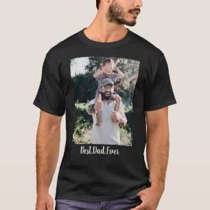 T-shirt Meilleur papa Jamais photo moderne Collage