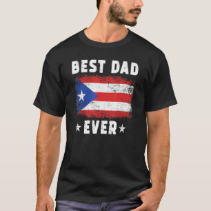 T-shirt Meilleur papa jamais Porto Rico Drapeau Meilleur p