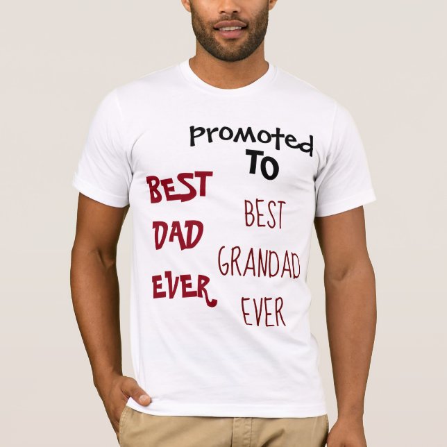 T-shirt Meilleur papa jamais promu au meilleur grand Cool  (Devant)