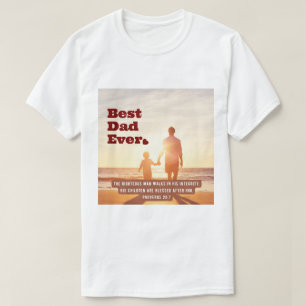 T-shirt Meilleur papa jamais Proverbes 20:7 Bible chrétien