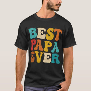 T-shirt Meilleur Papa Jamais Rétro Vintage Papa Fête des P
