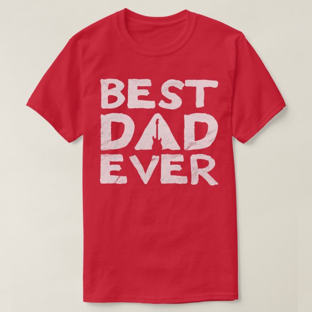 T-shirt Meilleur papa jamais Strat Guitare (Design devant)